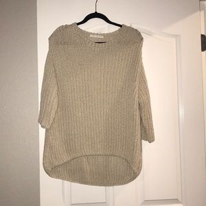 cable knit cream sweater